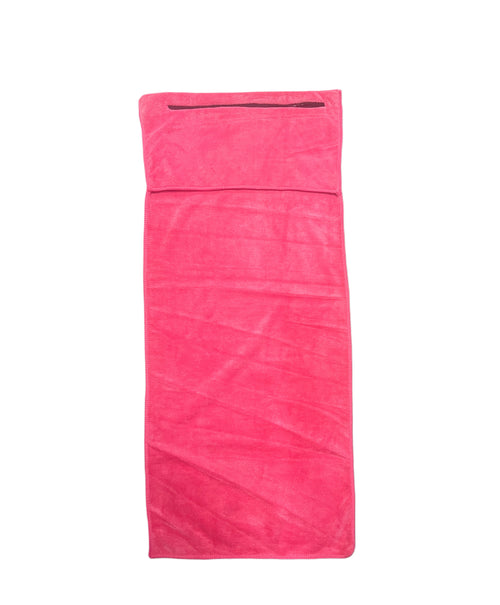 Microfiber Gym Towel with Zipper Pocket