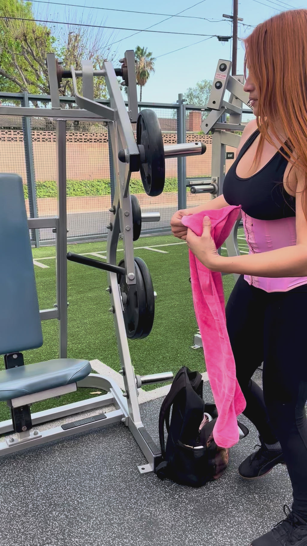 Microfiber Gym Towel with Zipper Pocket